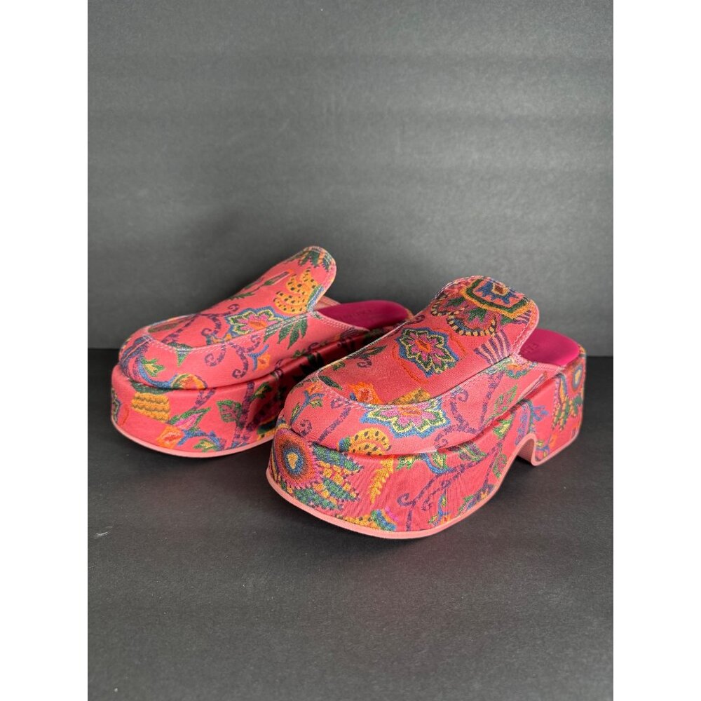 FARM Rio Pink Sunset Tapestry Platform Mule EU 36 US 6 - Picture 5 of 9